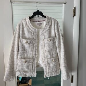 Nanette Laporte Cream Tweed Blazer